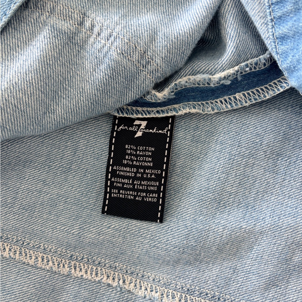 7 For All Mankind Denim Utility Dress Small - Picture 7 of 7